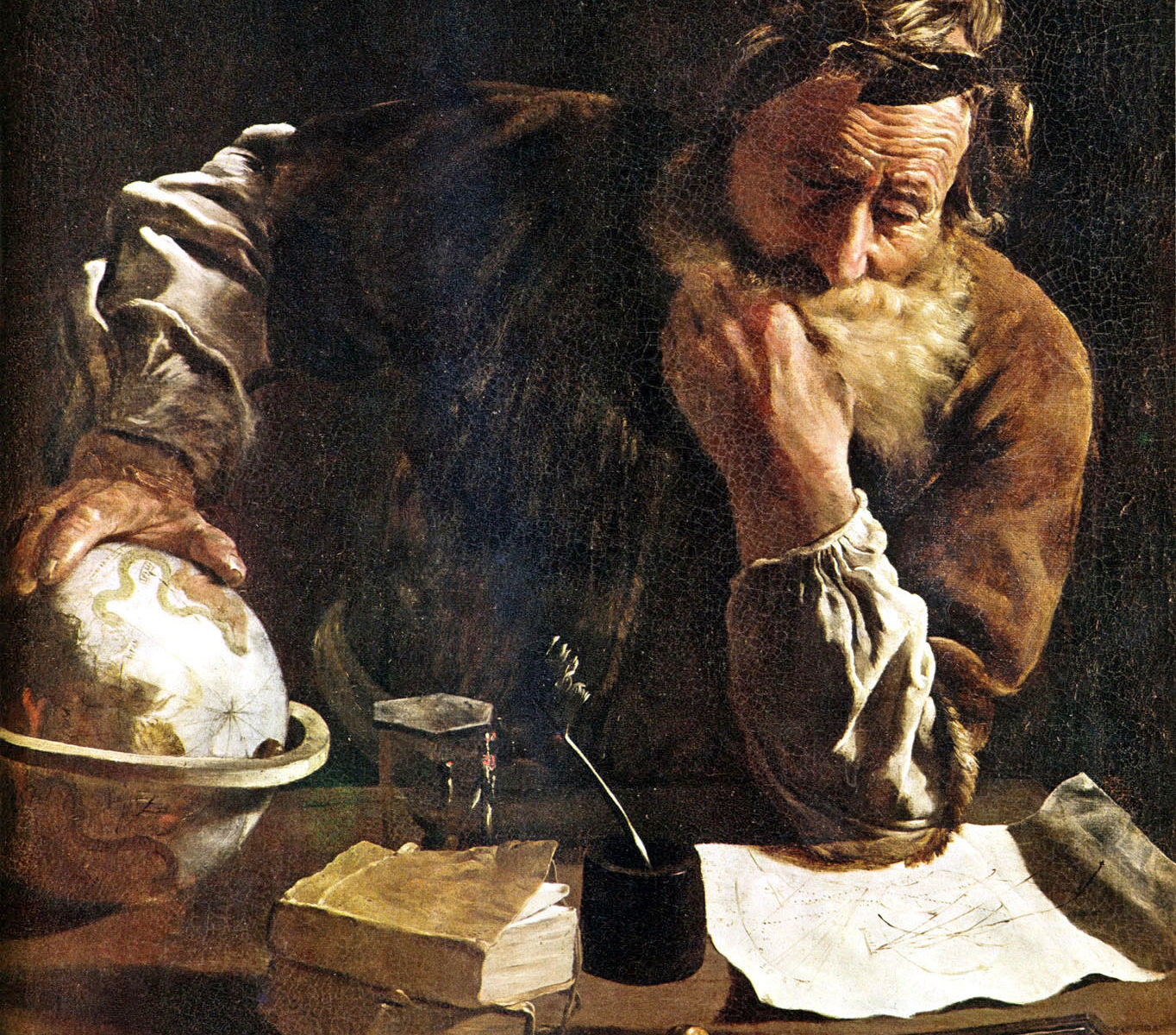 Archimedes at desk